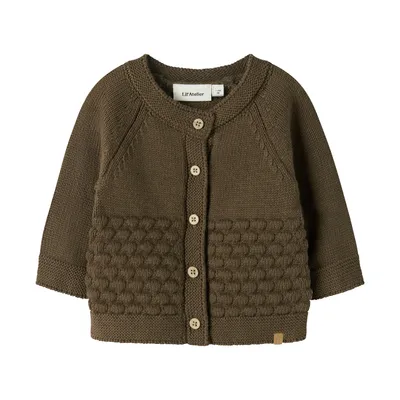 Lil' Atelier Teak Gebreid Vest - Bruin