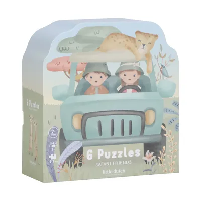 Little Dutch Safari Friends 6-in-1 Puzzle-Set