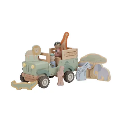 Little Dutch Safari Friends Houten Jeep Met Dieren