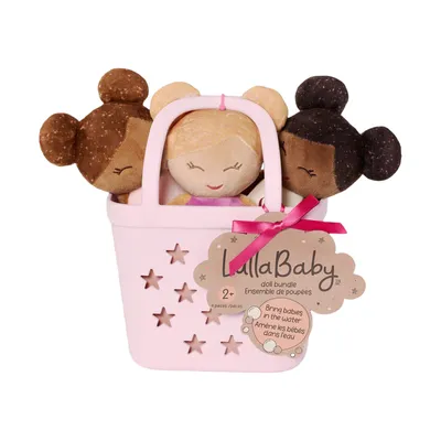LullaBaby Badpoppen In Mandje - 3 Stuks 