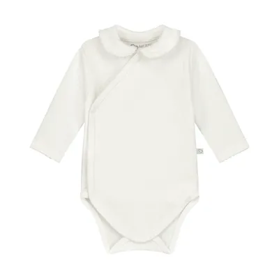 Mats & Merthe Charlotte Overslagromper Lange Mouw Off White 1 Mnd
