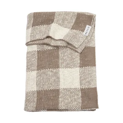 Meyco Block Wiegdeken - 75 x 100 cm - Dark Taupe