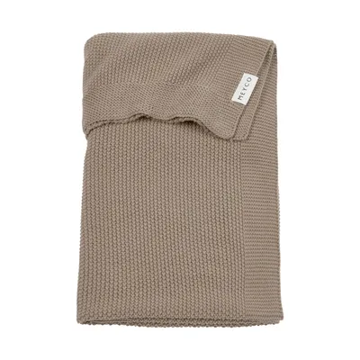 Meyco Mini Relief Wiegdeken - 75 x 100 cm - Dark Taupe