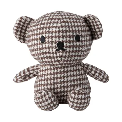 Miffy Boris Bear Pied De Poule Kuscheltier 17 cm Brown