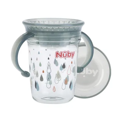 Nuby 360° Wonder Becher mit Griff 240 ml Grau