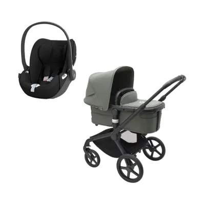 Bugaboo Fox 5 Kinderwagen 2-in-1 - Black + Cybex Cloud T Plus Autositz
