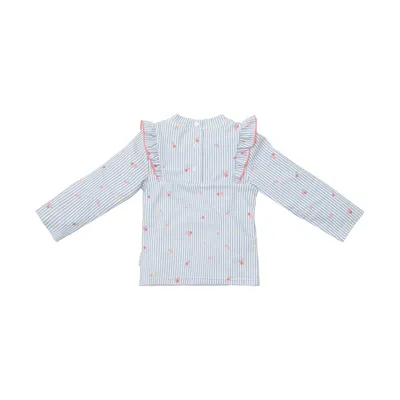 Little Dutch Sunny Flowers Schwimmshirt Langarm - Blue