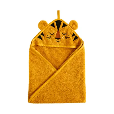 Roommate Tiger Bademantel Ocker