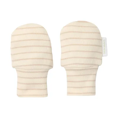 Little Dutch Kratzfäustlinge - One Size - Stripes - Soft Beige