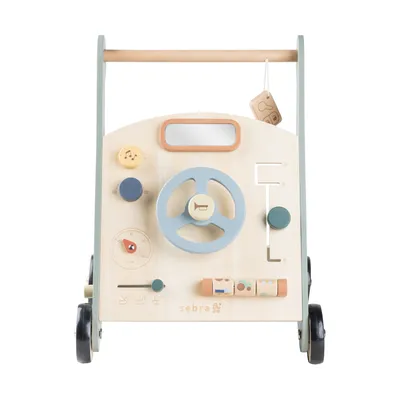 Sebra Houten Loopwagen - Blauw