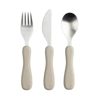 Sebra Fanto Besteckset - Silikon - Jetty Beige