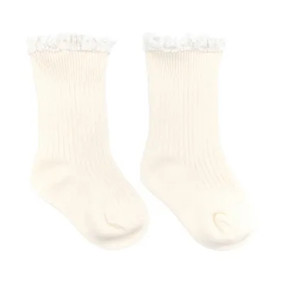 Bamboom Sokjes - Kant - Creme