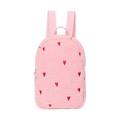Studio Noos Teddy Hearts Mini Rucksack - Light Pink