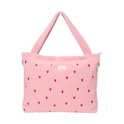 Studio Noos Teddy Hearts Luiertas - Light Pink