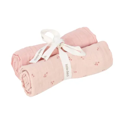 Little Dutch Pure Wickeltücher – 2er-Set – Musselin – 70 x 70 cm