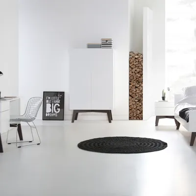 Kidsmill Sixties Kinderkamer Wit Mat / Walnoot