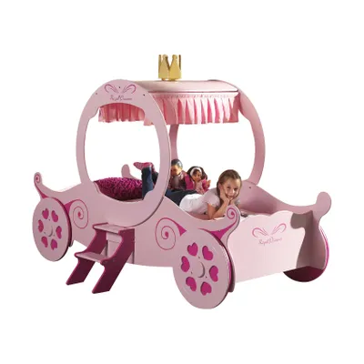 Vipack Kutschenbett Prinzessin Kate, Rosa, 90 x 200 cm