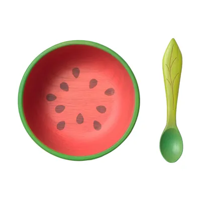 Oli & Carol Wally The Watermelon-Kale Bowl Set