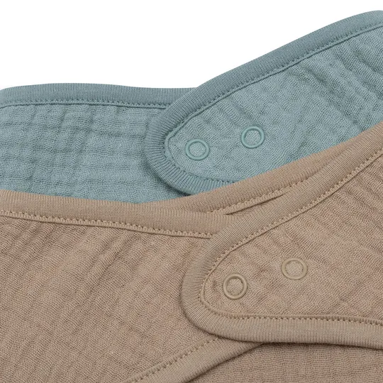 Jollein Hydrophiles Bandana Lätzchen - Sea Green / Biscuit - 2 Stück