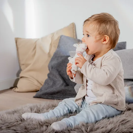 Fehn Rassel Lama - 14 cm