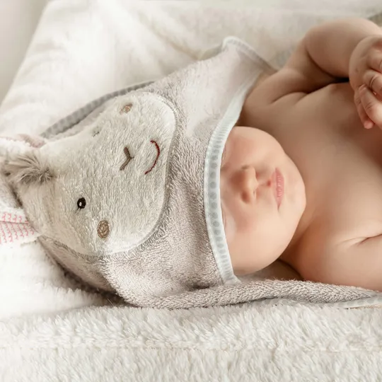 Fehn Badecape mit Kapuze - 80x80 cm