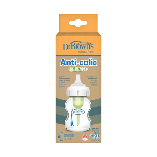 Dr. Brown’s Babyfles Brede Hals Glas - Options+ - 150 ml