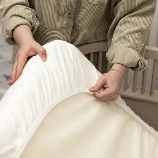 Sebra Jersey Spannbettlaken - Junior 70 x 160 cm - White