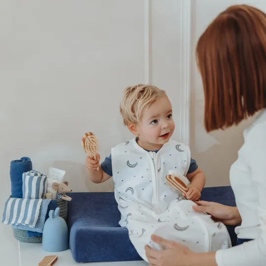 Meyco Wickelauflagenbezug - Frottee - Indigo - 50x70 cm - 1-pack