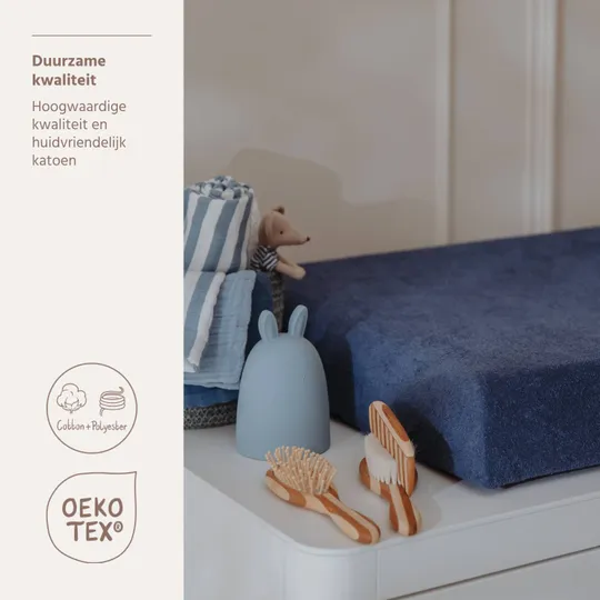 Meyco Wickelauflagenbezug - Frottee - Indigo - 50x70 cm - 1-pack