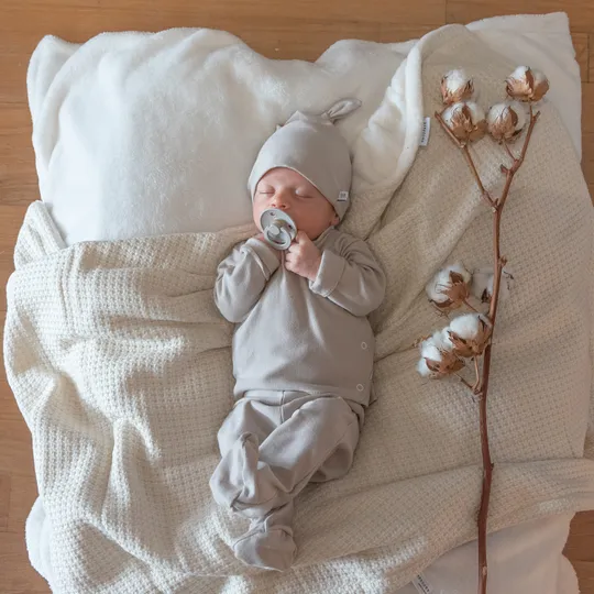 Bamboom Baby Mütze Beanie - Sand - Frühchen