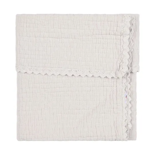 Koeka Elba Wiegdeken Lace - 75 x 100 cm - Stone 