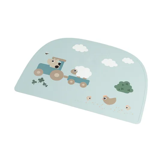 Done By Deer Tiny Farm Siliconen Placemat - Blue