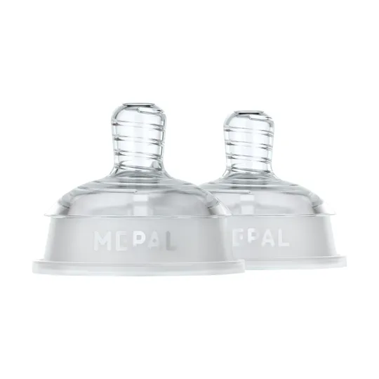 Mepal Mio Flaschensauger Slow Flow - 2 Stück - Transparent
