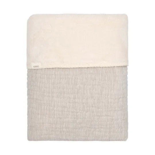 Koeka Ledikantdeken Teddy - Rivoli - Stone - 100x150 cm