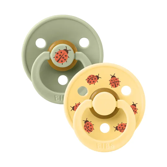 BIBS Studio Colour Schnuller - Ladybug Sage Mix - Größe 3 - 2 Stück