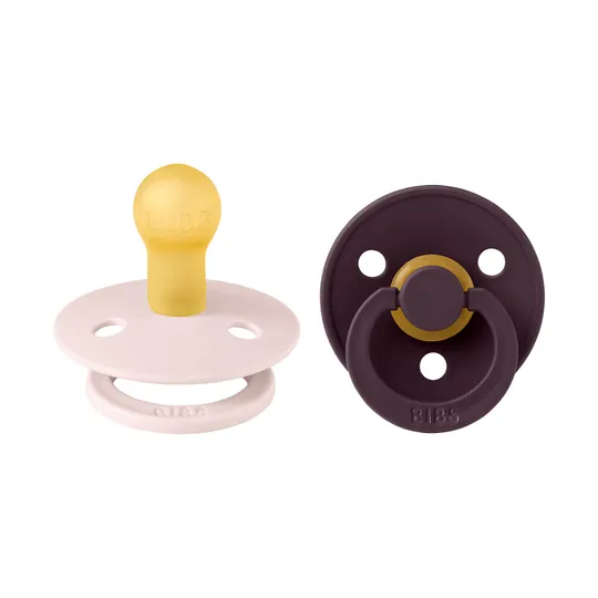 BiBs Colour Fopspeen - Rond - 2 Stuks - 6-18 Mnd - Petal/Plum