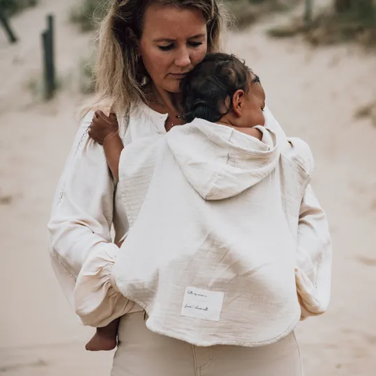 Koeka Faro Badponcho - Maat 74/80 - Warm White