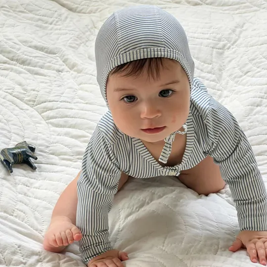 Cam Cam Copenhagen Langarm Babybody William - Classic Stripes Blue