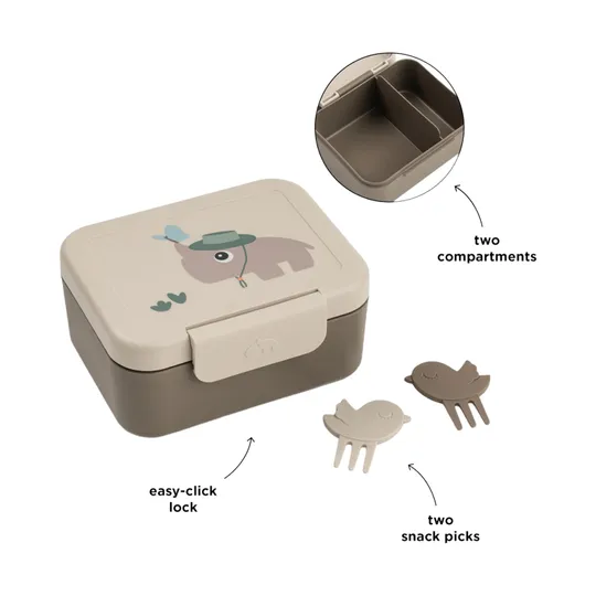 Done By Deer Lunchbox met Snackprikkers - Tiny Trails - Sand