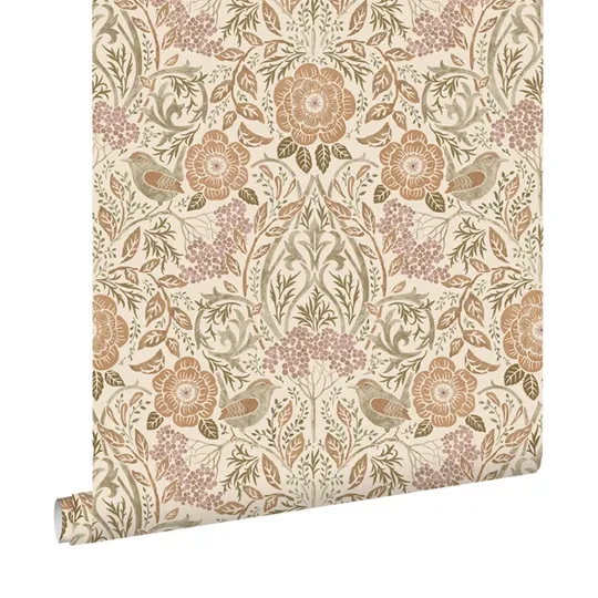 Estahome Bloemen En Vogels Behang - Art Nouveau Stijl