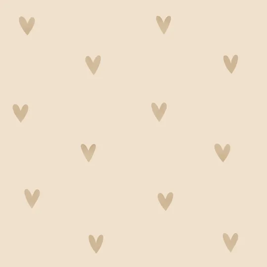 ESTAhome Tapete - Herzen - Beige - 53 cm x 10,05 m