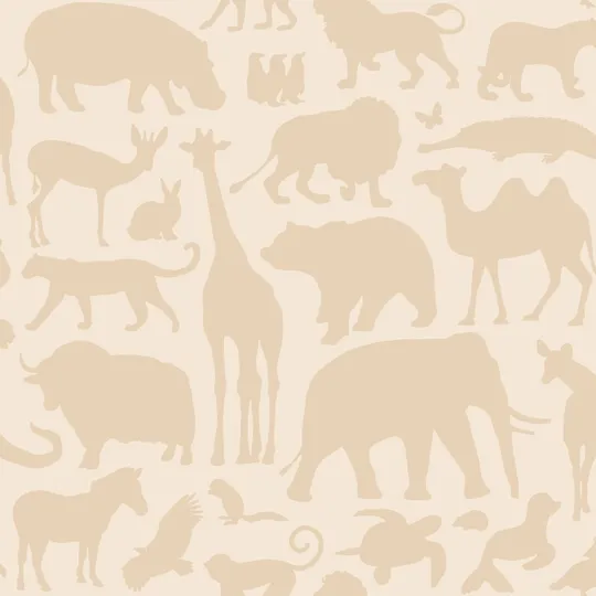 ESTAhome Tapete - Tiere - Beige  - 53 cm x 10,05 m