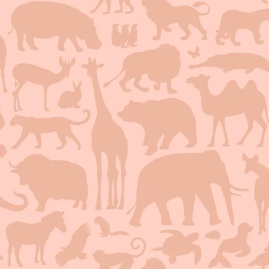 ESTAhome Tapete - Tiere - Terrakotta Rosa - 53 cm x 10,05 m