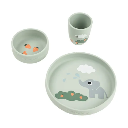 Done By Deer Elphee Stick&Stay Dinerset - Green