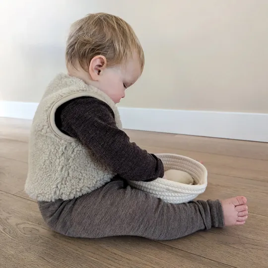 Alwero Baby Vest - Lulu Light - Sand Brown