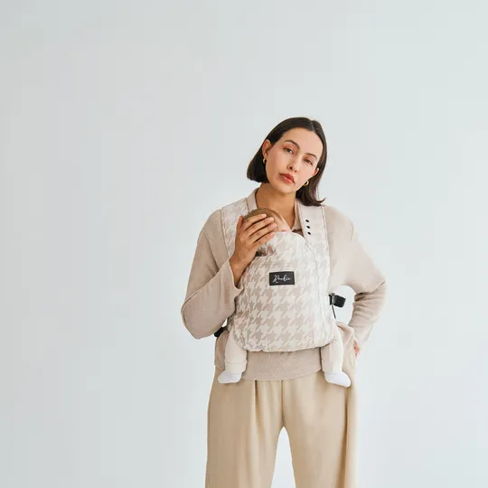 Rookie X HT Premium Babytrage - Houndstooth Beige