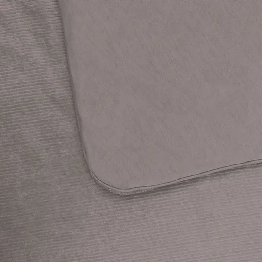 Witlof for Kids Velvet Rib Tuck-Inn Babydecke - 40 x 80 cm - Warm Grey