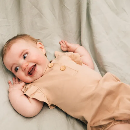 UAUA Romper Met Ruffle Mouwtjes Rosado 3-6 Mnd