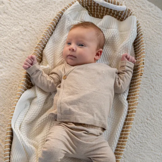 Klein Baby Wrap Top - Beige Melange