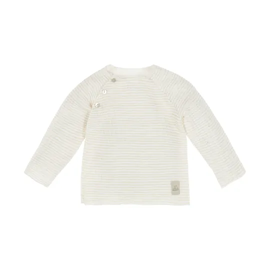 Nanami Top Mouselin Streifen Off-White Beige